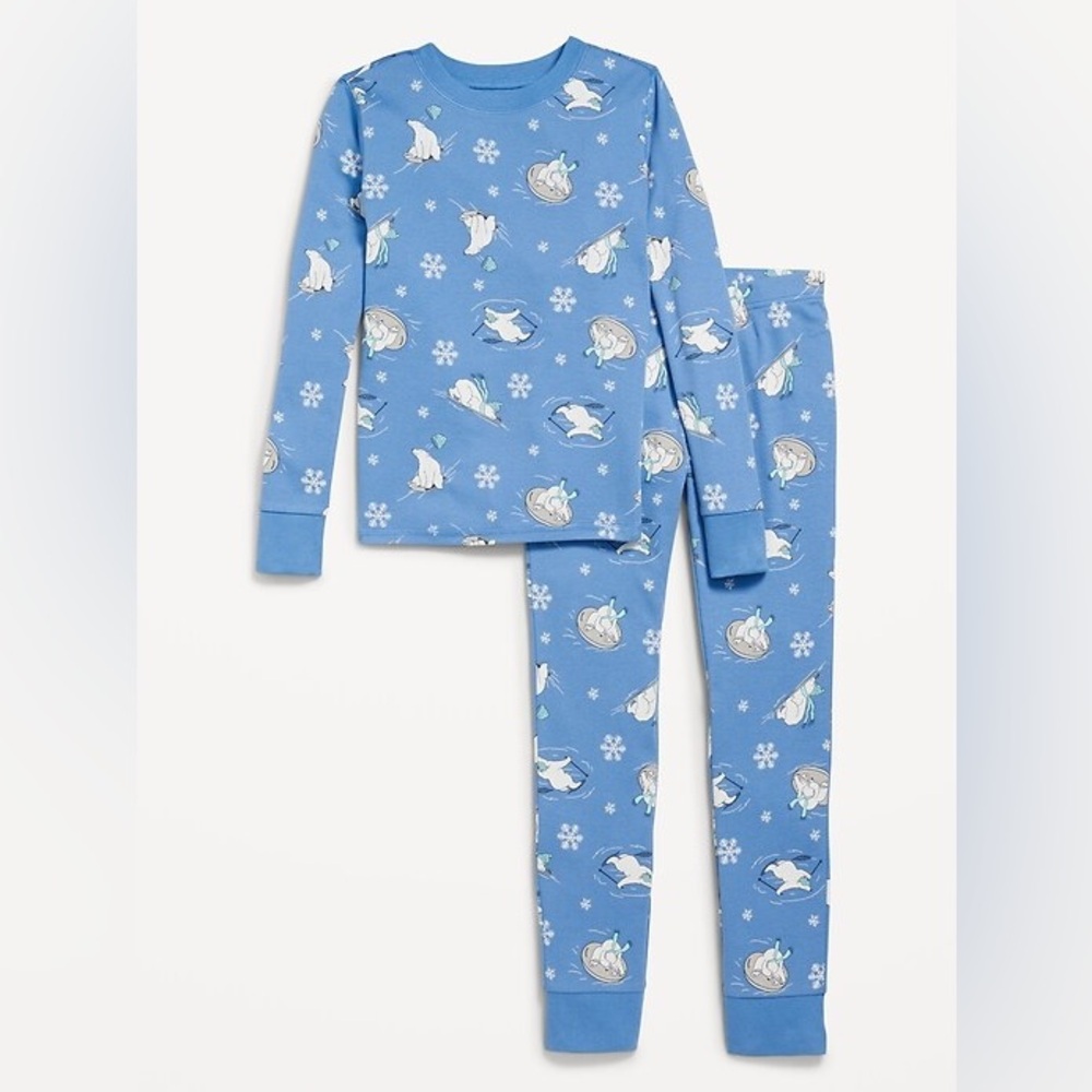 Old Navy Gender-Neutral Graphic Snug-Fit Pajama Set for Kid Snow Size 12